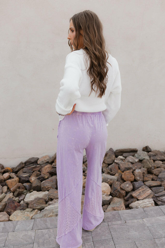 Palomino Sky Boho Lace Wide-Leg Pants-Bottoms-Krush Kandy, Women's Online Fashion Boutique Located in Phoenix, Arizona (Scottsdale Area)