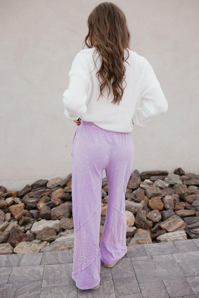 Palomino Sky Boho Lace Wide-Leg Pants-Bottoms-Krush Kandy, Women's Online Fashion Boutique Located in Phoenix, Arizona (Scottsdale Area)