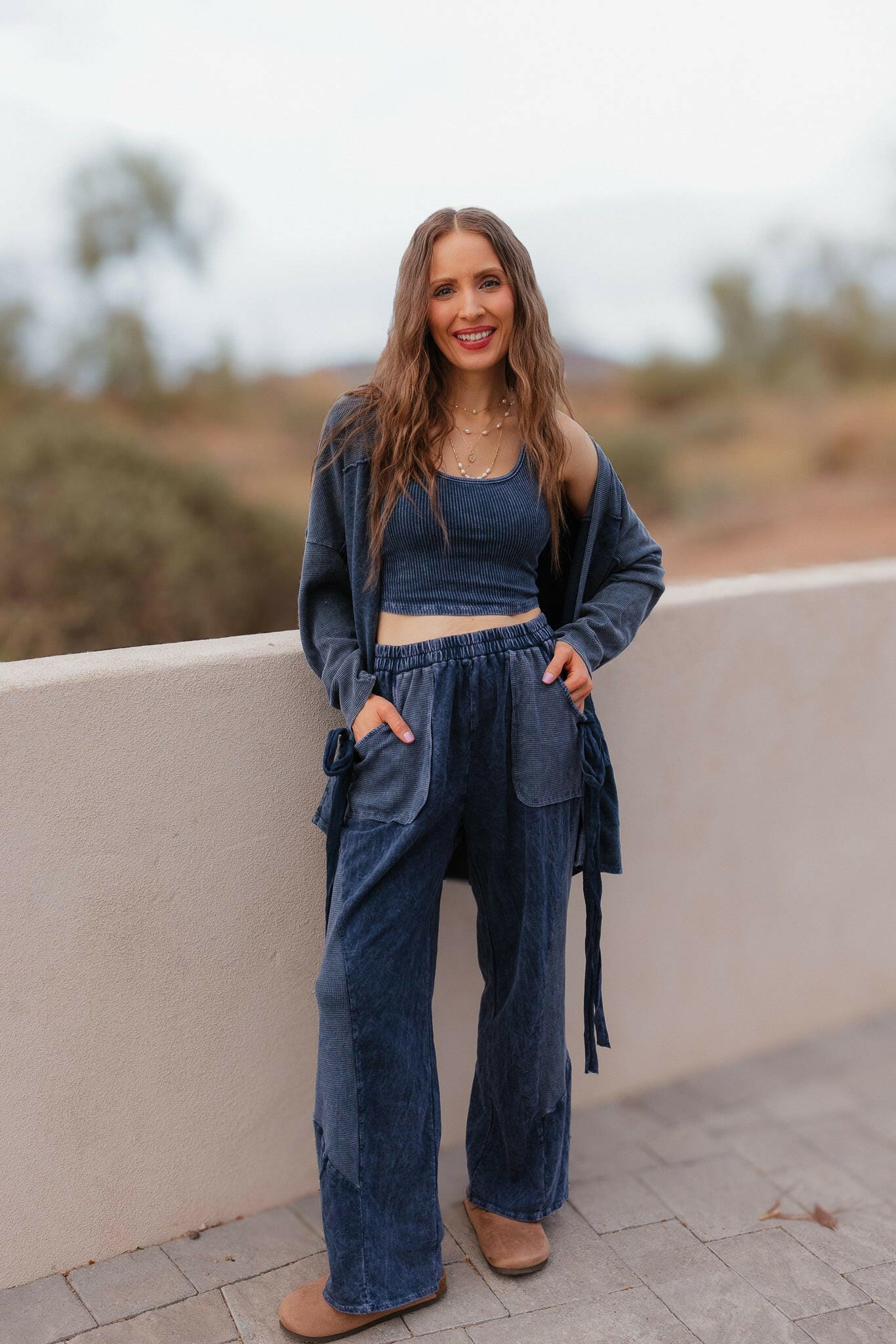 J.HER Mineral Wash Ribbed Brami Tank Cropped Top-Tops-Krush Kandy, Women's Online Fashion Boutique Located in Phoenix, Arizona (Scottsdale Area)