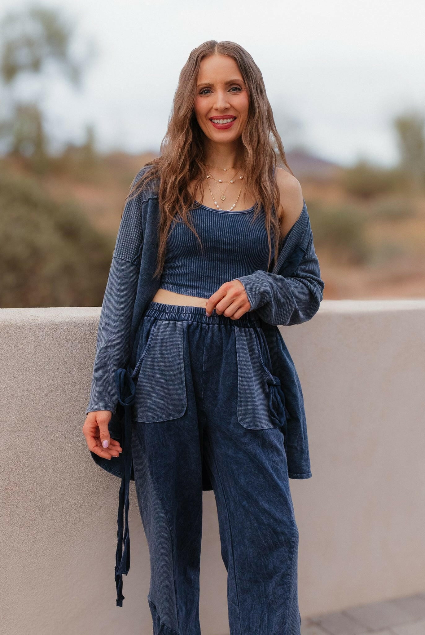J.HER Vintage Wash Open Cardigan-Cardigans-Krush Kandy, Women's Online Fashion Boutique Located in Phoenix, Arizona (Scottsdale Area)