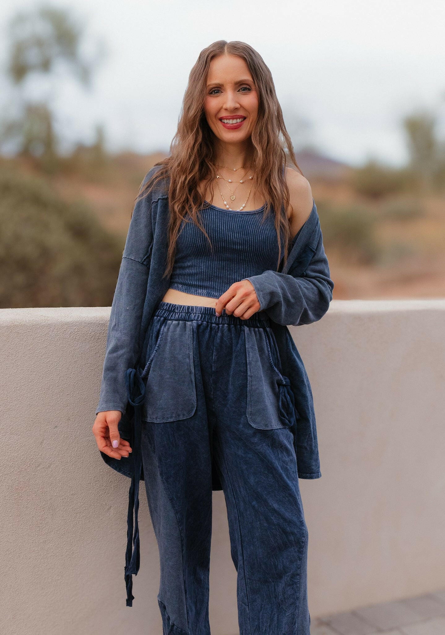 J.HER Mineral Wash Ribbed Brami Tank Cropped Top-Tops-Krush Kandy, Women's Online Fashion Boutique Located in Phoenix, Arizona (Scottsdale Area)