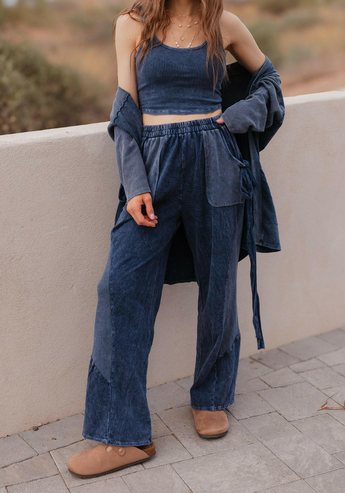 J.HER Mineral Wash Ribbed Brami Tank Cropped Top-Tops-Krush Kandy, Women's Online Fashion Boutique Located in Phoenix, Arizona (Scottsdale Area)