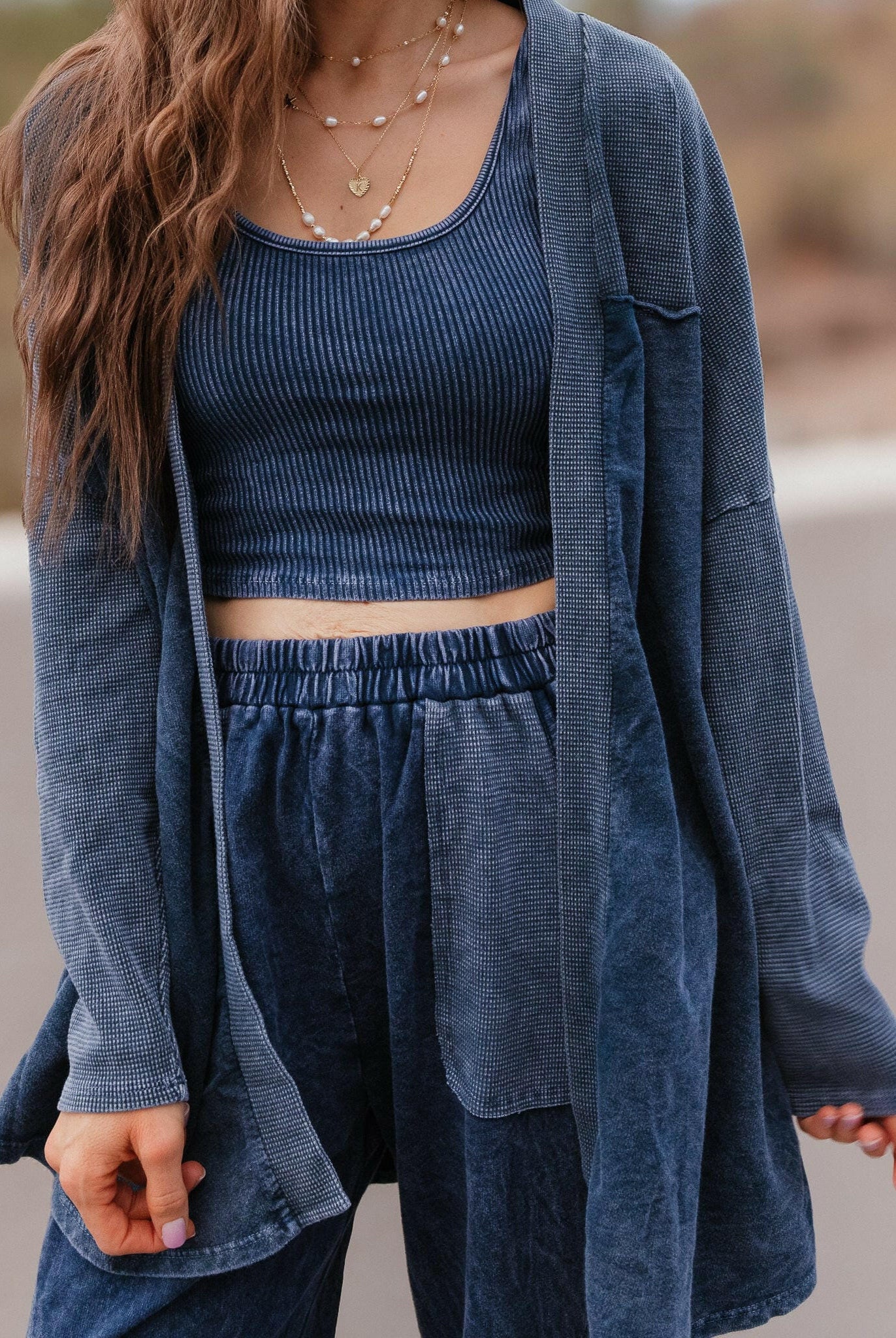 J.HER Vintage Wash Open Cardigan-Cardigans-Krush Kandy, Women's Online Fashion Boutique Located in Phoenix, Arizona (Scottsdale Area)