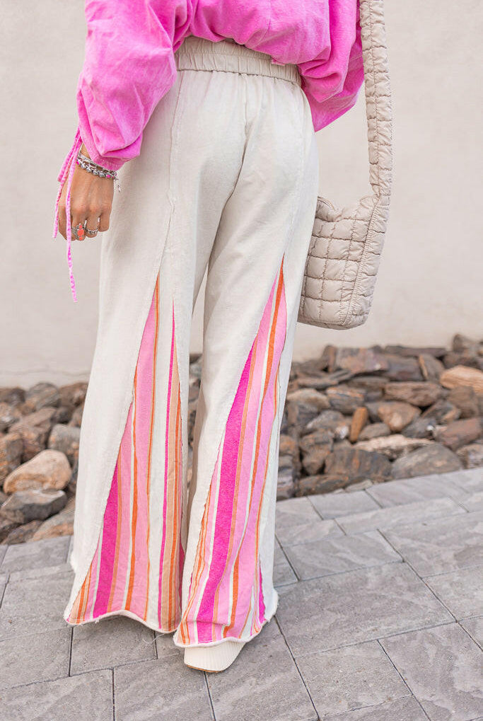 Boho Breeze Striped Wide-Leg Pants-Bottoms-Krush Kandy, Women's Online Fashion Boutique Located in Phoenix, Arizona (Scottsdale Area)