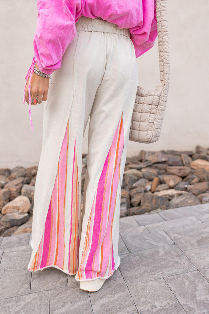Boho Breeze Striped Wide-Leg Pants-Bottoms-Krush Kandy, Women's Online Fashion Boutique Located in Phoenix, Arizona (Scottsdale Area)
