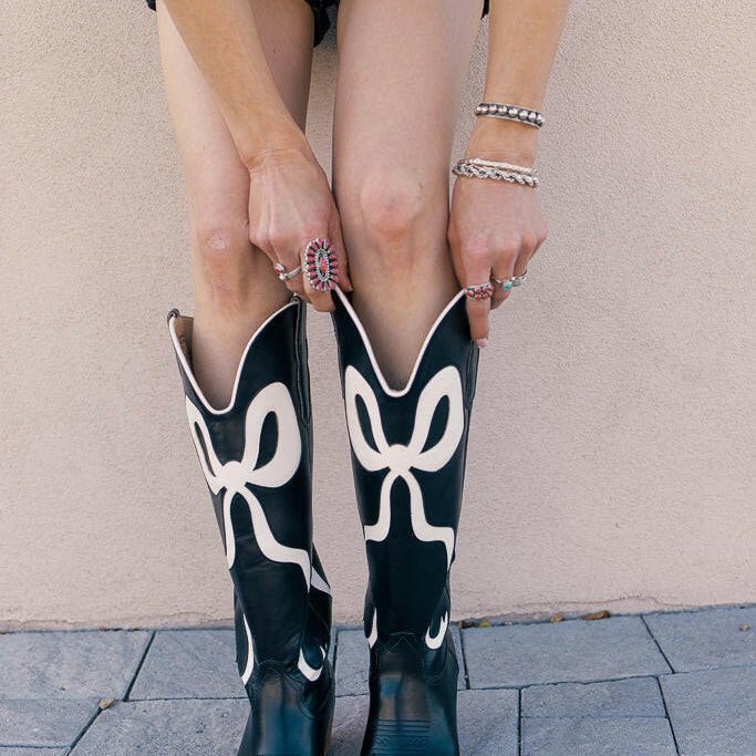Western Bow Detail Boots-Boots-Krush Kandy, Women's Online Fashion Boutique Located in Phoenix, Arizona (Scottsdale Area)