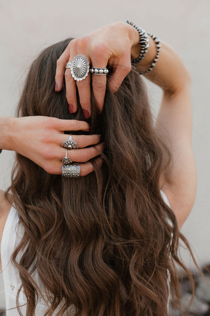 Sterling Rodeo Concho Ring-Cluster Rings-Krush Kandy, Women's Online Fashion Boutique Located in Phoenix, Arizona (Scottsdale Area)