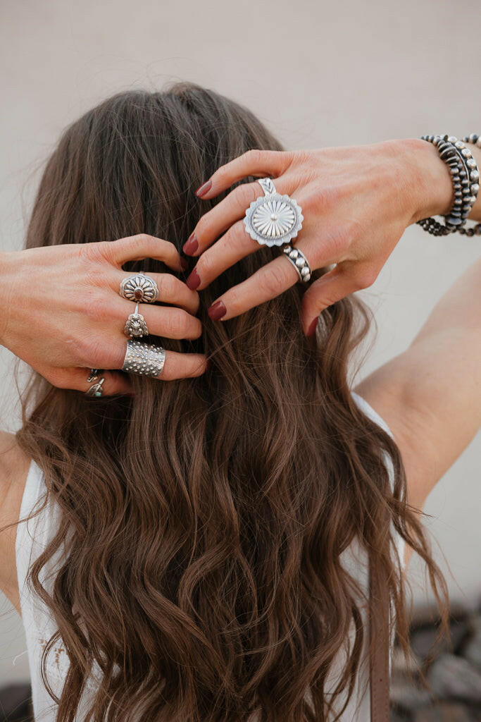 Sterling Rodeo Concho Ring-Cluster Rings-Krush Kandy, Women's Online Fashion Boutique Located in Phoenix, Arizona (Scottsdale Area)