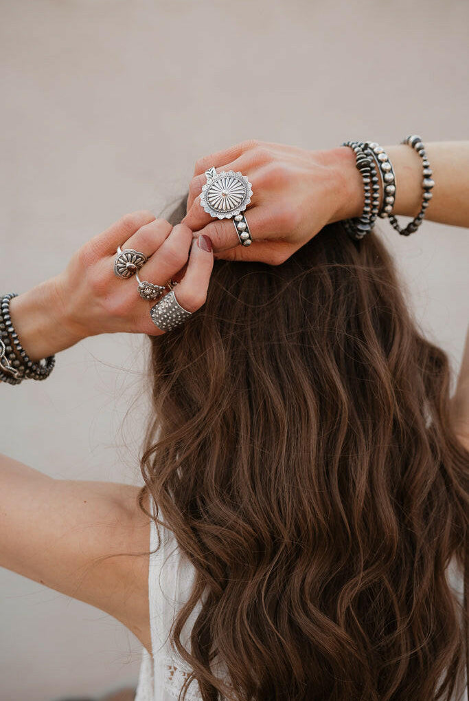 Sterling Rodeo Concho Ring-Cluster Rings-Krush Kandy, Women's Online Fashion Boutique Located in Phoenix, Arizona (Scottsdale Area)