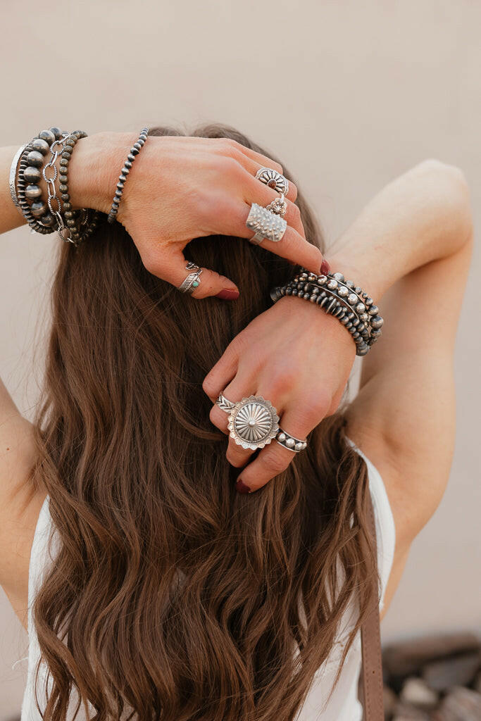 Sterling Rodeo Concho Ring-Cluster Rings-Krush Kandy, Women's Online Fashion Boutique Located in Phoenix, Arizona (Scottsdale Area)