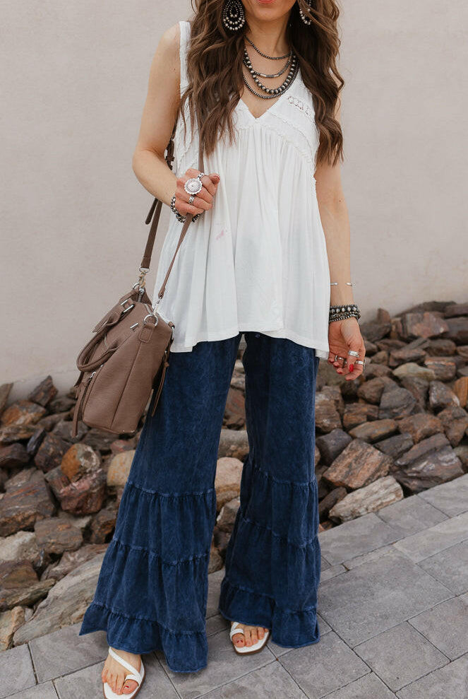 Rambling Rose Mineral Wash Flare LoungePants-Pants-Krush Kandy, Women's Online Fashion Boutique Located in Phoenix, Arizona (Scottsdale Area)