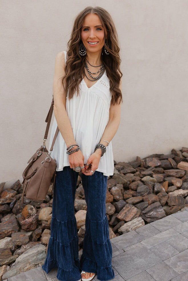 Rambling Rose Mineral Wash Flare LoungePants-Pants-Krush Kandy, Women's Online Fashion Boutique Located in Phoenix, Arizona (Scottsdale Area)