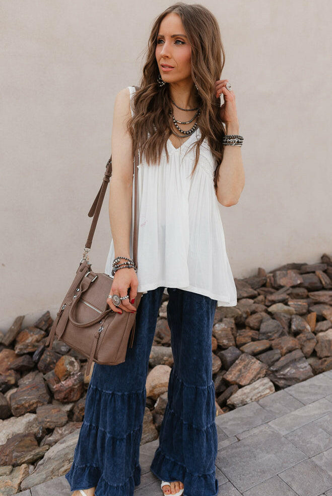 Dreamy Days Babydoll Tank Top-Tanks-Krush Kandy, Women's Online Fashion Boutique Located in Phoenix, Arizona (Scottsdale Area)