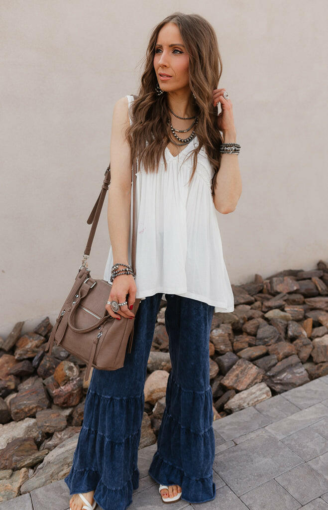 Dreamy Days Babydoll Tank Top-Tanks-Krush Kandy, Women's Online Fashion Boutique Located in Phoenix, Arizona (Scottsdale Area)