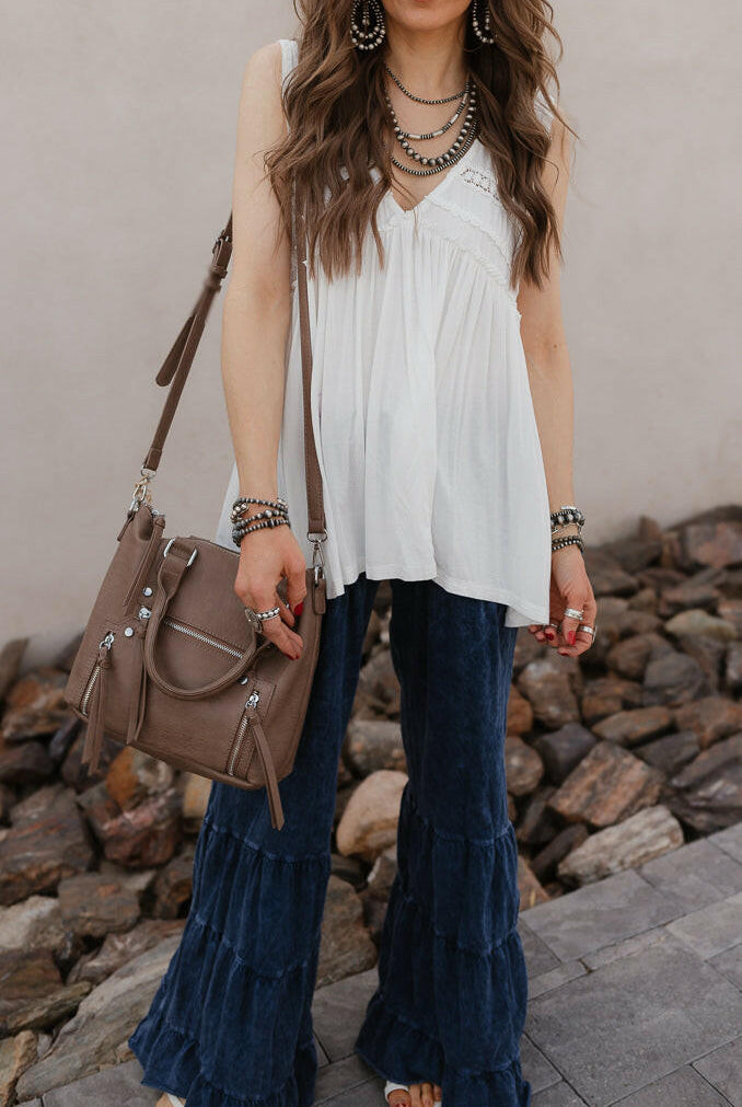 Dreamy Days Babydoll Tank Top-Tanks-Krush Kandy, Women's Online Fashion Boutique Located in Phoenix, Arizona (Scottsdale Area)