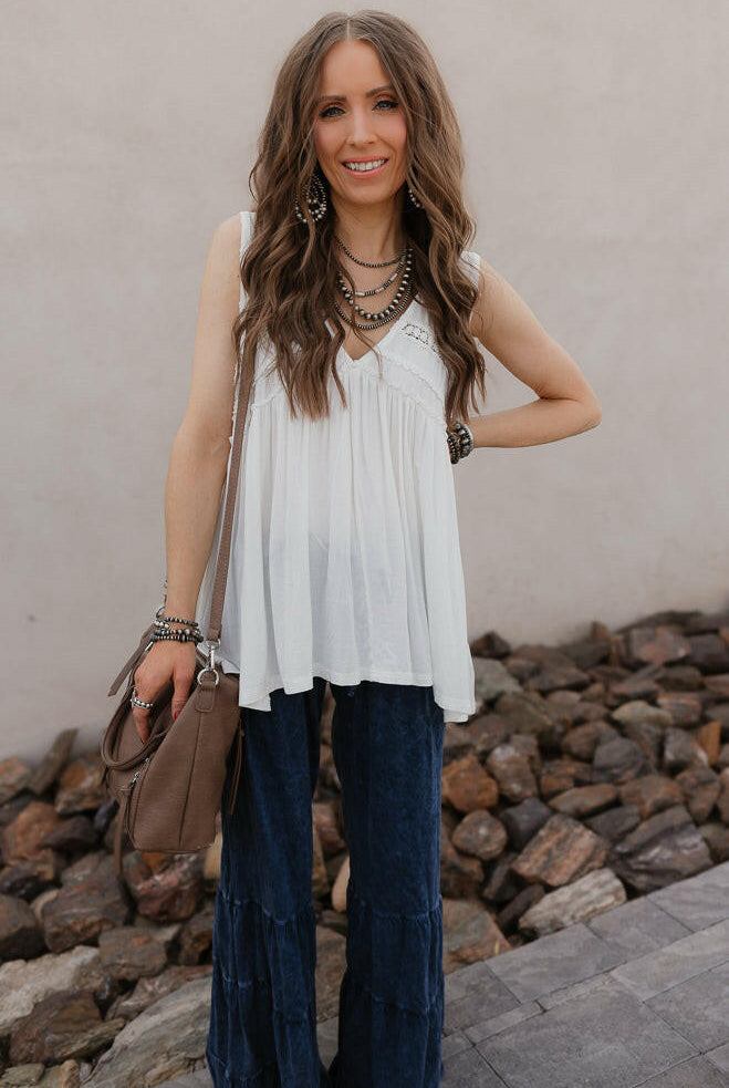 Dreamy Days Babydoll Tank Top-Tanks-Krush Kandy, Women's Online Fashion Boutique Located in Phoenix, Arizona (Scottsdale Area)