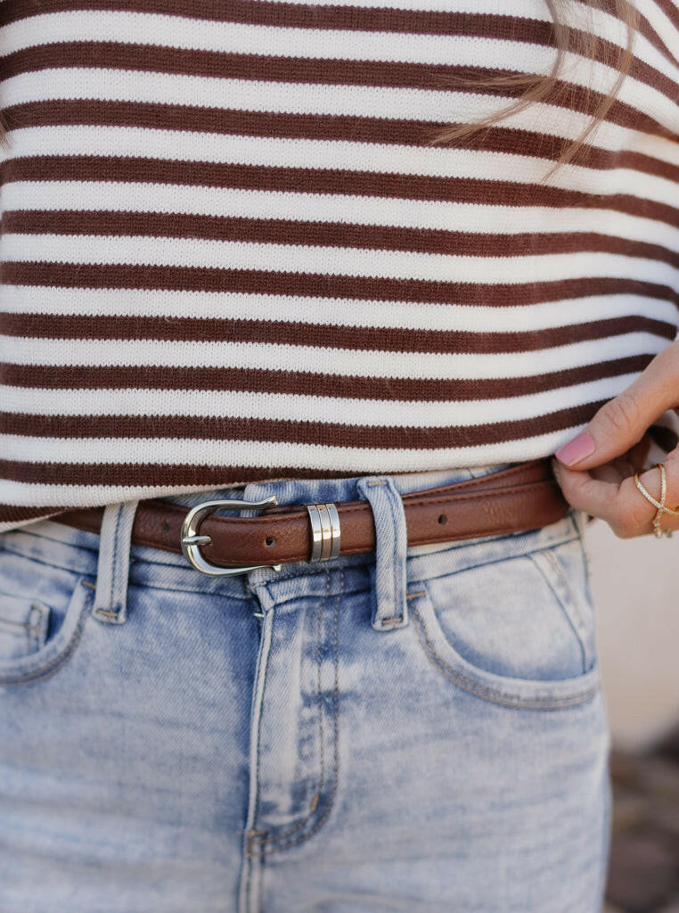 Long Sleeve Stripe Sweater-Sweaters-Krush Kandy, Women's Online Fashion Boutique Located in Phoenix, Arizona (Scottsdale Area)