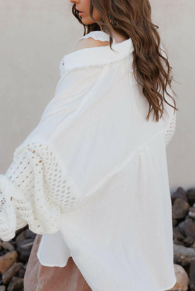 POL Take a Picture Button Down-Long Sleeve Tops-Krush Kandy, Women's Online Fashion Boutique Located in Phoenix, Arizona (Scottsdale Area)