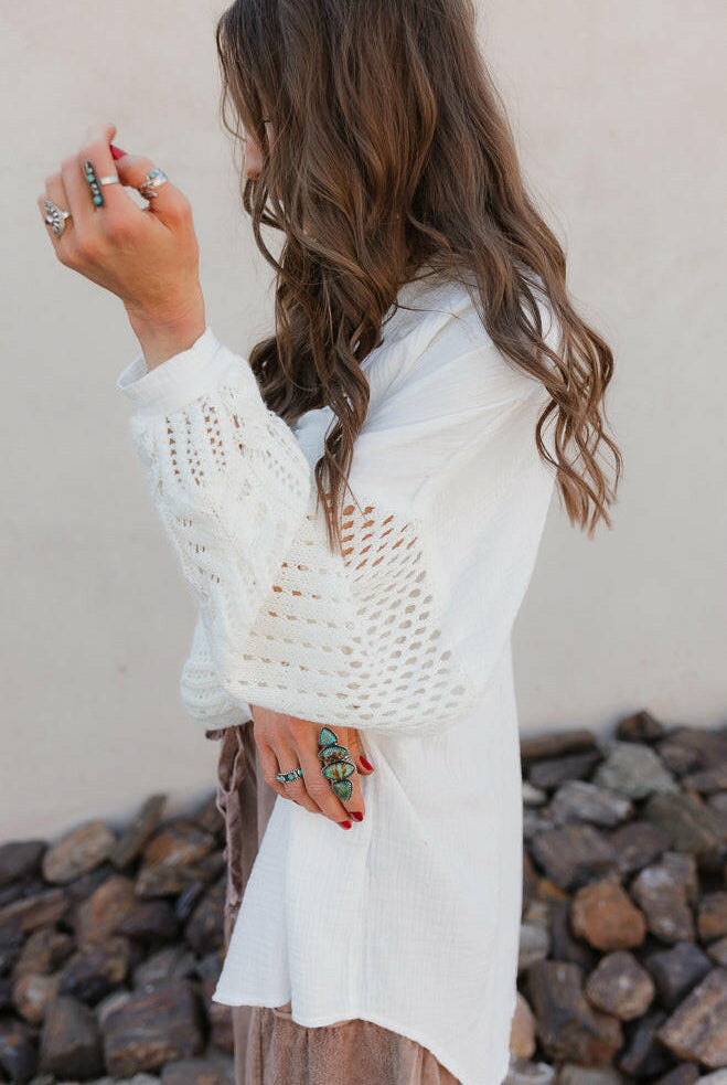 POL Take a Picture Button Down-Long Sleeve Tops-Krush Kandy, Women's Online Fashion Boutique Located in Phoenix, Arizona (Scottsdale Area)