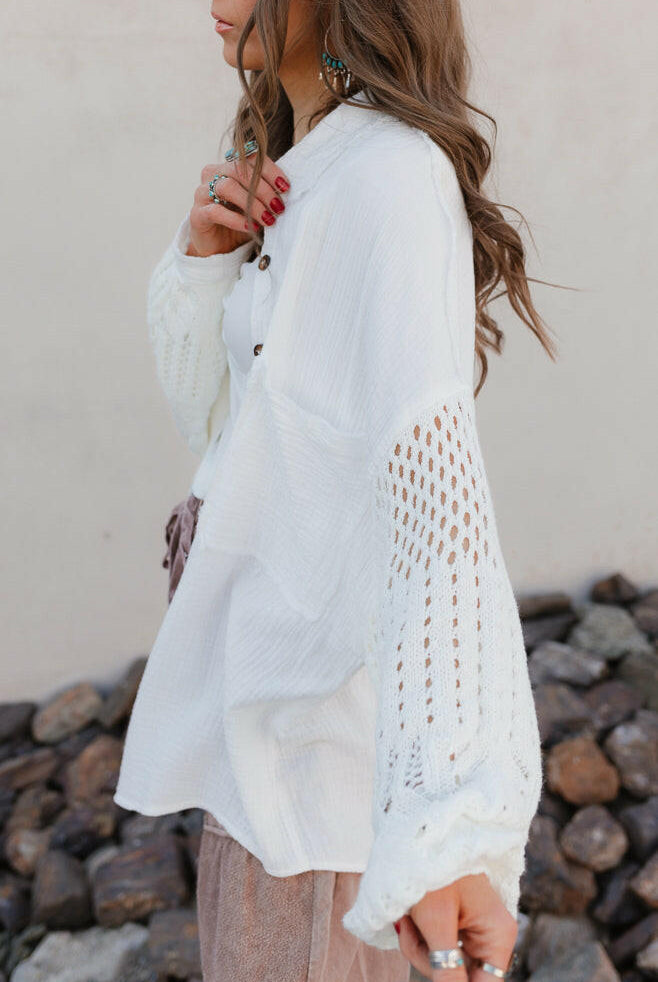 POL Take a Picture Button Down-Long Sleeve Tops-Krush Kandy, Women's Online Fashion Boutique Located in Phoenix, Arizona (Scottsdale Area)