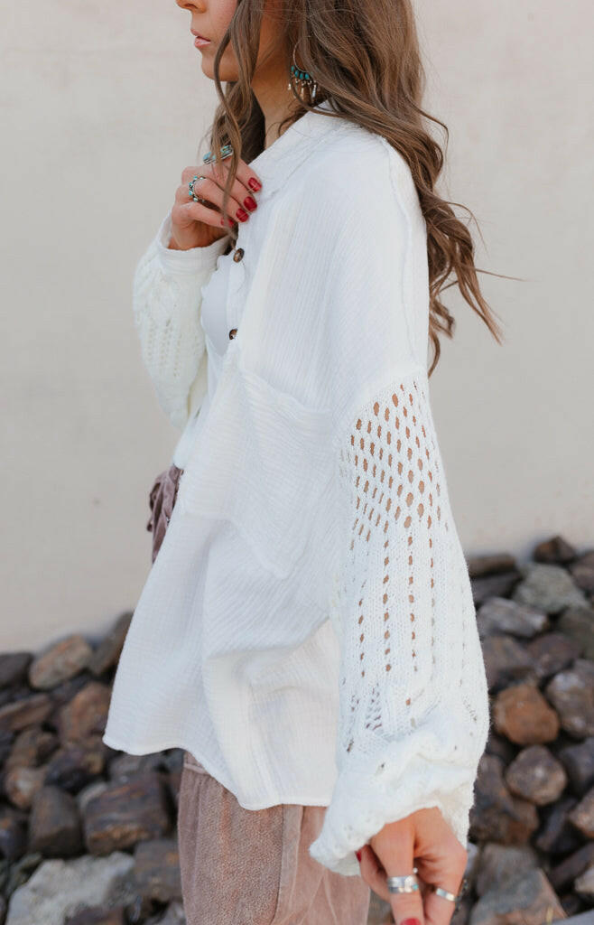 POL Take a Picture Button Down-Long Sleeve Tops-Krush Kandy, Women's Online Fashion Boutique Located in Phoenix, Arizona (Scottsdale Area)