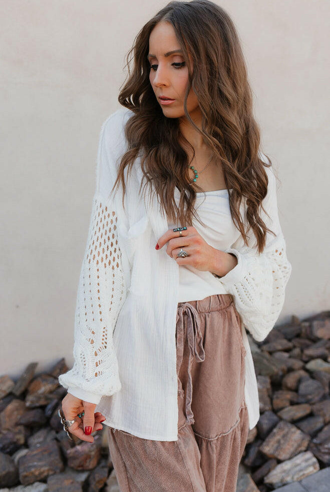POL Take a Picture Button Down-Long Sleeve Tops-Krush Kandy, Women's Online Fashion Boutique Located in Phoenix, Arizona (Scottsdale Area)