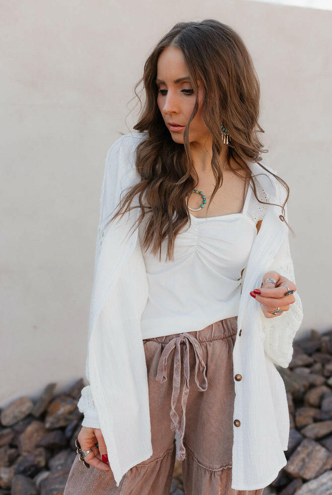 POL Take a Picture Button Down-Long Sleeve Tops-Krush Kandy, Women's Online Fashion Boutique Located in Phoenix, Arizona (Scottsdale Area)