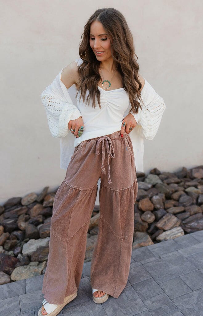 Desert Daze Mineral Wash Wide-Leg Pants-Bottoms-Krush Kandy, Women's Online Fashion Boutique Located in Phoenix, Arizona (Scottsdale Area)
