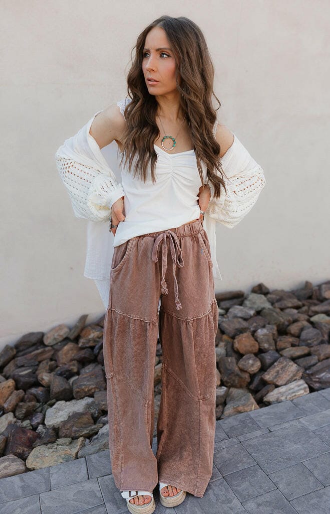 Desert Daze Mineral Wash Wide-Leg Pants-Bottoms-Krush Kandy, Women's Online Fashion Boutique Located in Phoenix, Arizona (Scottsdale Area)