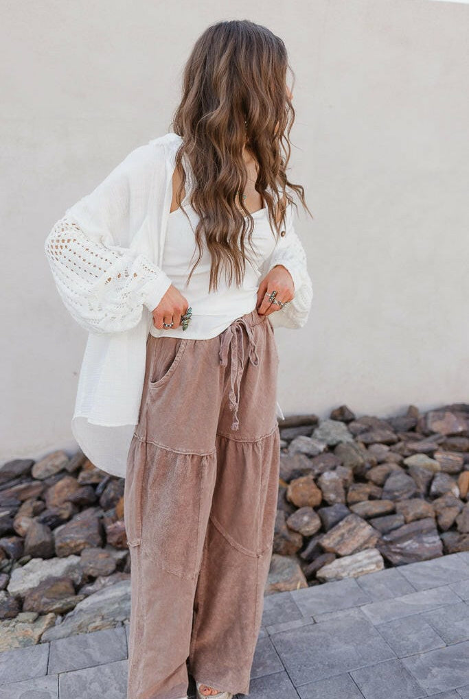 Desert Daze Mineral Wash Wide-Leg Pants-Bottoms-Krush Kandy, Women's Online Fashion Boutique Located in Phoenix, Arizona (Scottsdale Area)