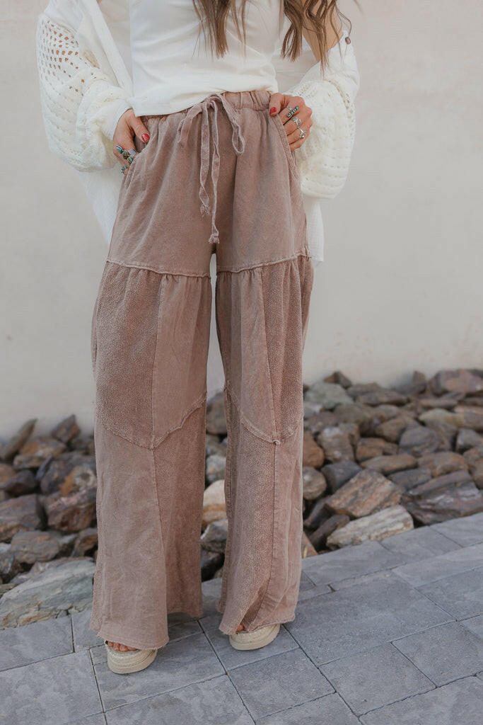 Desert Daze Mineral Wash Wide-Leg Pants-Bottoms-Krush Kandy, Women's Online Fashion Boutique Located in Phoenix, Arizona (Scottsdale Area)