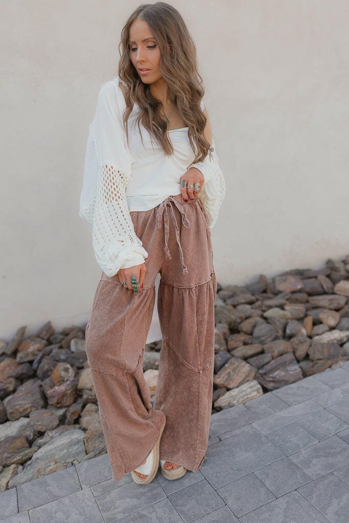 Desert Daze Mineral Wash Wide-Leg Pants-Bottoms-Krush Kandy, Women's Online Fashion Boutique Located in Phoenix, Arizona (Scottsdale Area)