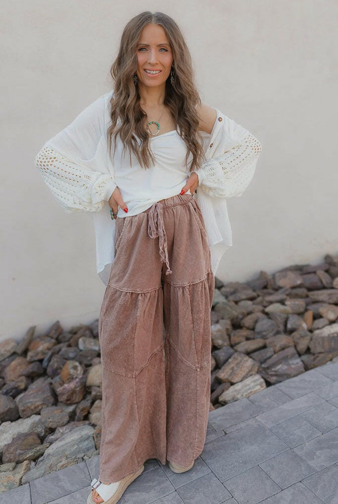 Desert Daze Mineral Wash Wide-Leg Pants-Bottoms-Krush Kandy, Women's Online Fashion Boutique Located in Phoenix, Arizona (Scottsdale Area)