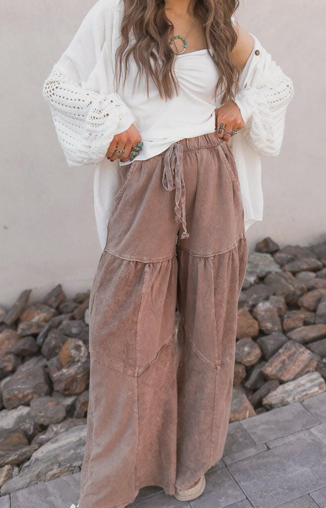 Desert Daze Mineral Wash Wide-Leg Pants-Bottoms-Krush Kandy, Women's Online Fashion Boutique Located in Phoenix, Arizona (Scottsdale Area)