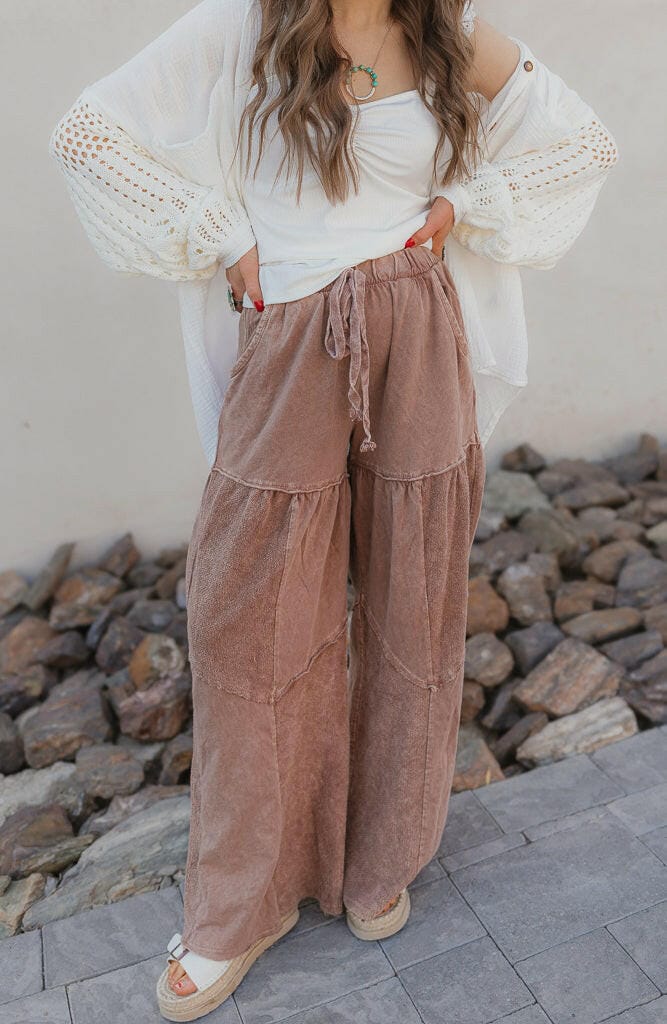 Desert Daze Mineral Wash Wide-Leg Pants-Bottoms-Krush Kandy, Women's Online Fashion Boutique Located in Phoenix, Arizona (Scottsdale Area)