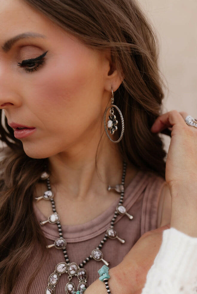 Horseshoe Blossom Desert Pearl Necklace MADE TO ORDER-Squash Blossom Necklaces-Krush Kandy, Women's Online Fashion Boutique Located in Phoenix, Arizona (Scottsdale Area)