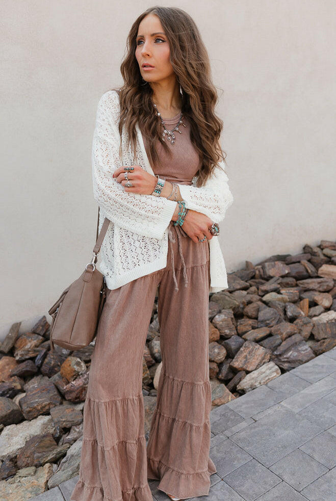 Rambling Rose Mineral Wash Flare LoungePants-Pants-Krush Kandy, Women's Online Fashion Boutique Located in Phoenix, Arizona (Scottsdale Area)