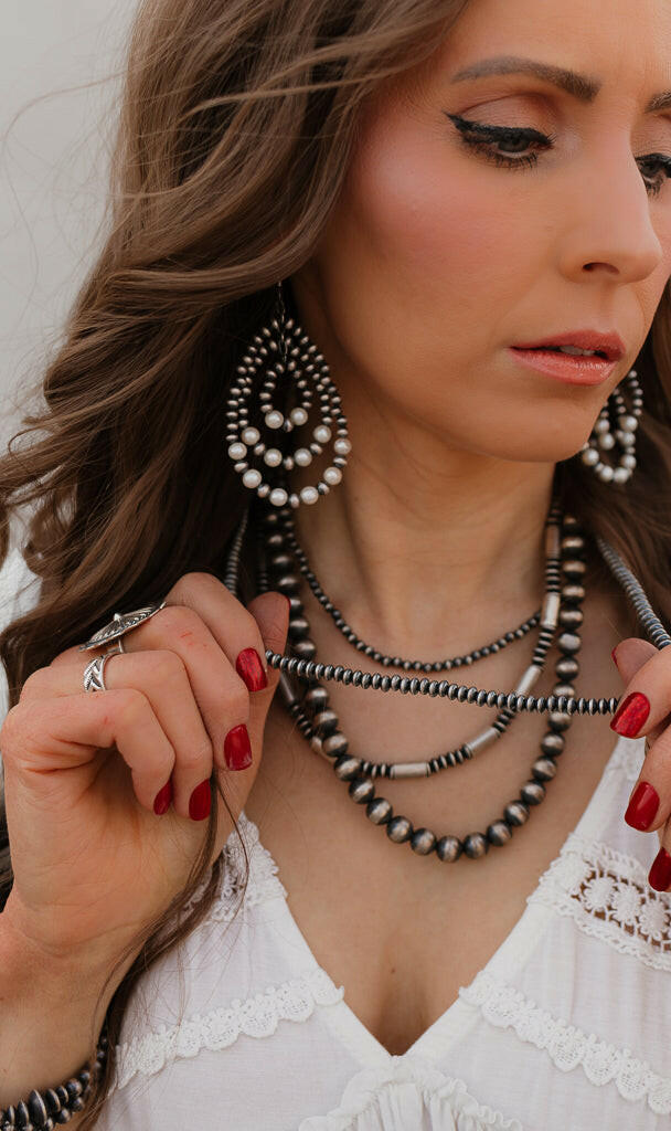 5mm Saucer Desert Pearl Necklaces-Chain Necklaces-Krush Kandy, Women's Online Fashion Boutique Located in Phoenix, Arizona (Scottsdale Area)