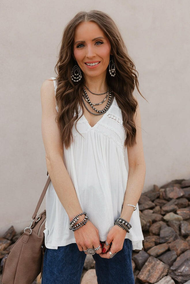 5mm Saucer Desert Pearl Necklaces-Chain Necklaces-Krush Kandy, Women's Online Fashion Boutique Located in Phoenix, Arizona (Scottsdale Area)