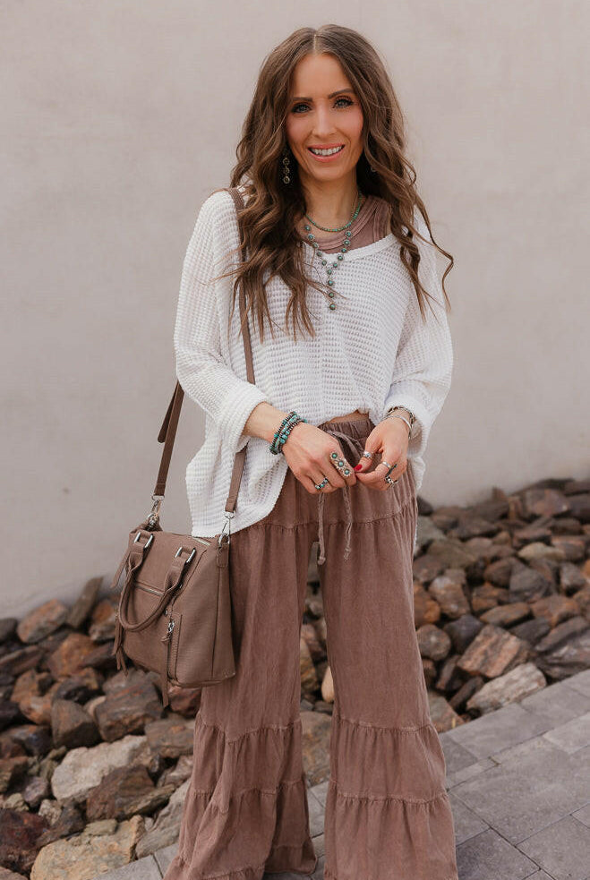 Rambling Rose Mineral Wash Flare LoungePants-Pants-Krush Kandy, Women's Online Fashion Boutique Located in Phoenix, Arizona (Scottsdale Area)