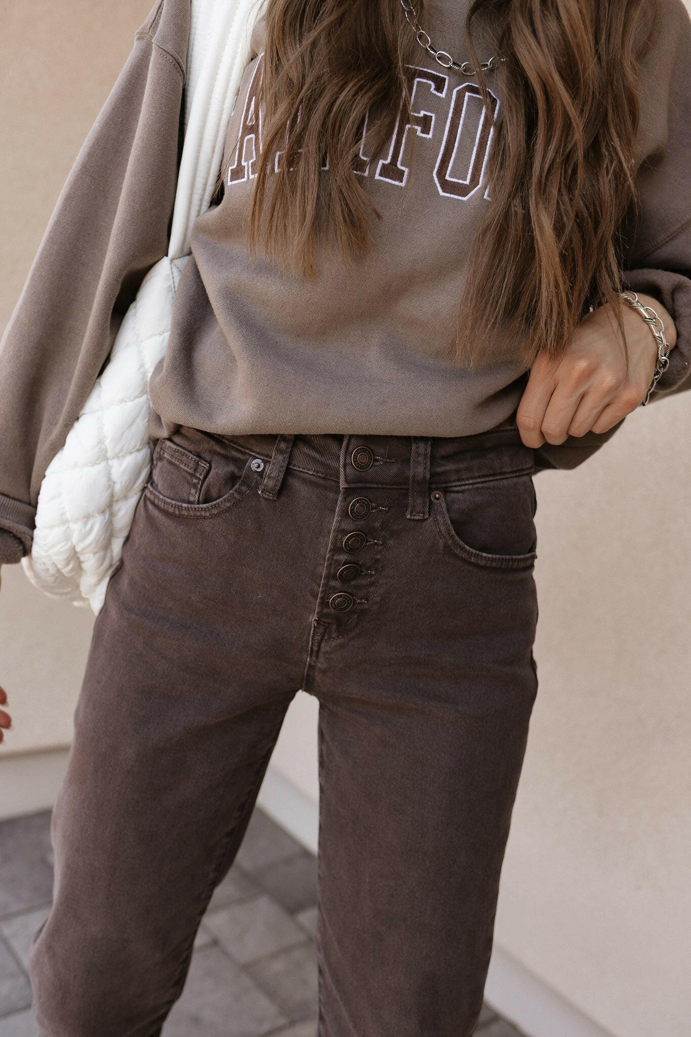 MICA 90s Vintage Brown 5 Fly Button Denim-Jeans-Krush Kandy, Women's Online Fashion Boutique Located in Phoenix, Arizona (Scottsdale Area)