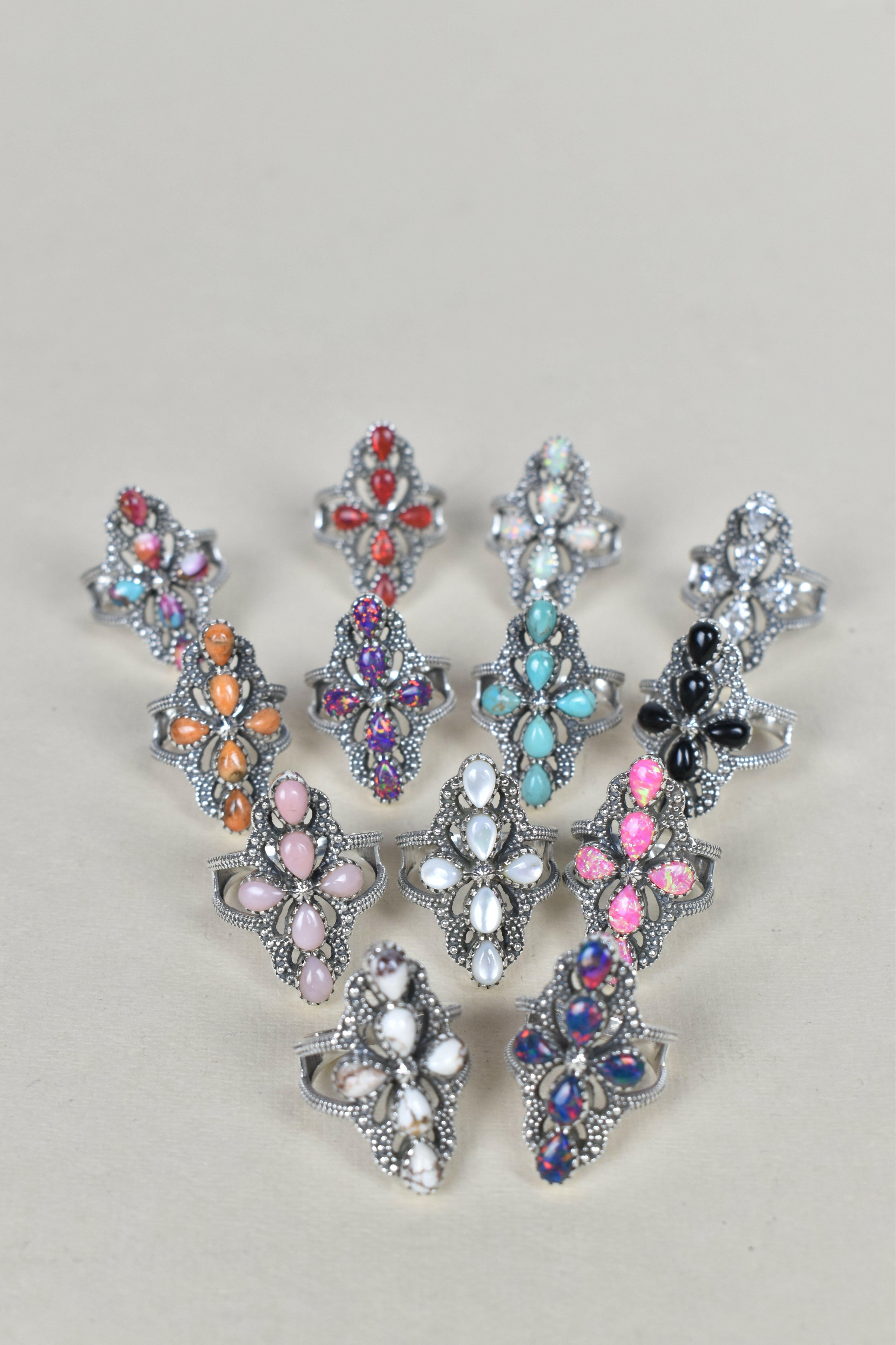 Victoria Sterling Silver Stone Crawler Ring-Crawler Rings-Krush Kandy, Women's Online Fashion Boutique Located in Phoenix, Arizona (Scottsdale Area)