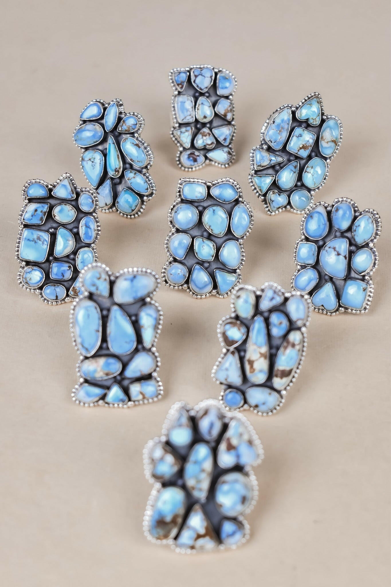 Golden Hills Chunky Cluster Sterling Silver Rings-Cluster Rings-Krush Kandy, Women's Online Fashion Boutique Located in Phoenix, Arizona (Scottsdale Area)