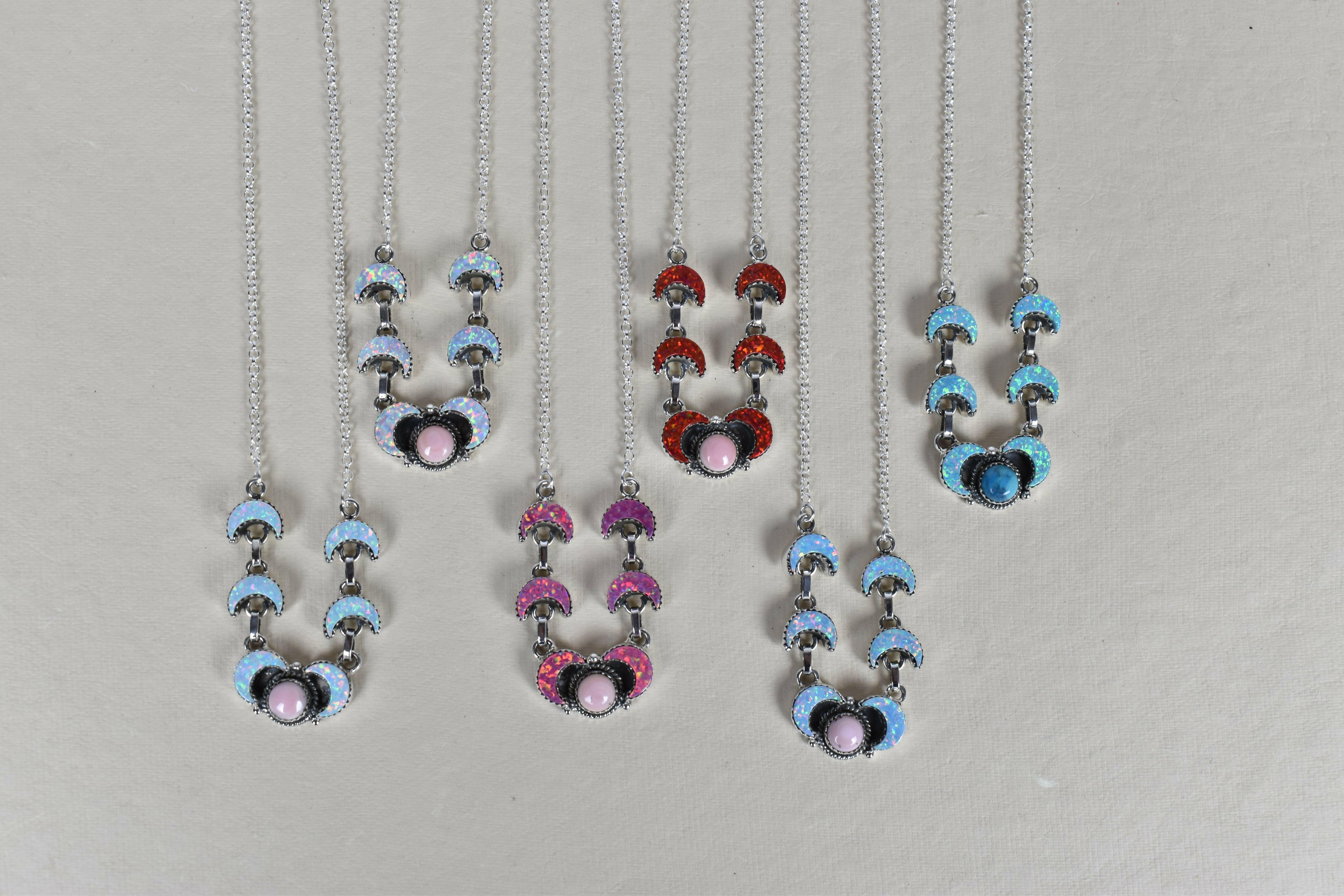 Lunar Crescent Necklace-Chain Necklaces-Krush Kandy, Women's Online Fashion Boutique Located in Phoenix, Arizona (Scottsdale Area)