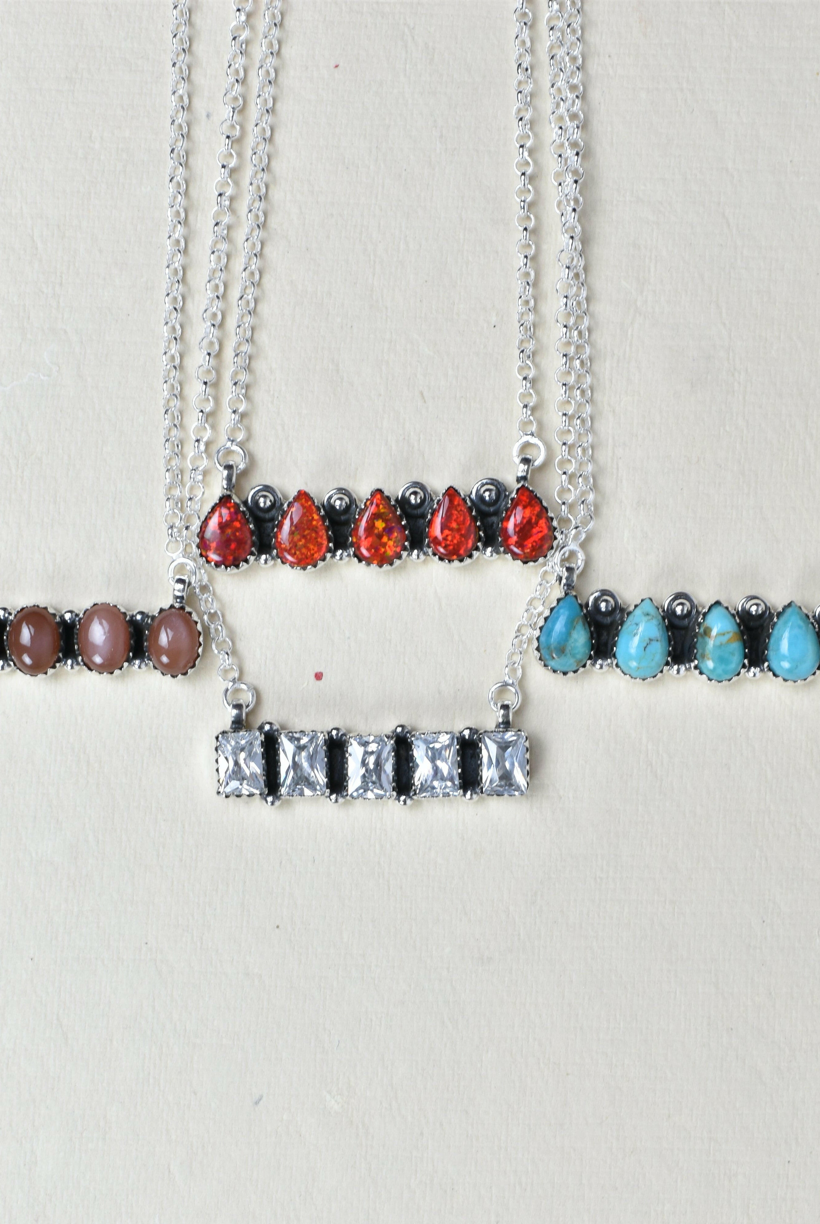 Quintabulous Sterling Silver Necklace-Bar Necklaces-Krush Kandy, Women's Online Fashion Boutique Located in Phoenix, Arizona (Scottsdale Area)