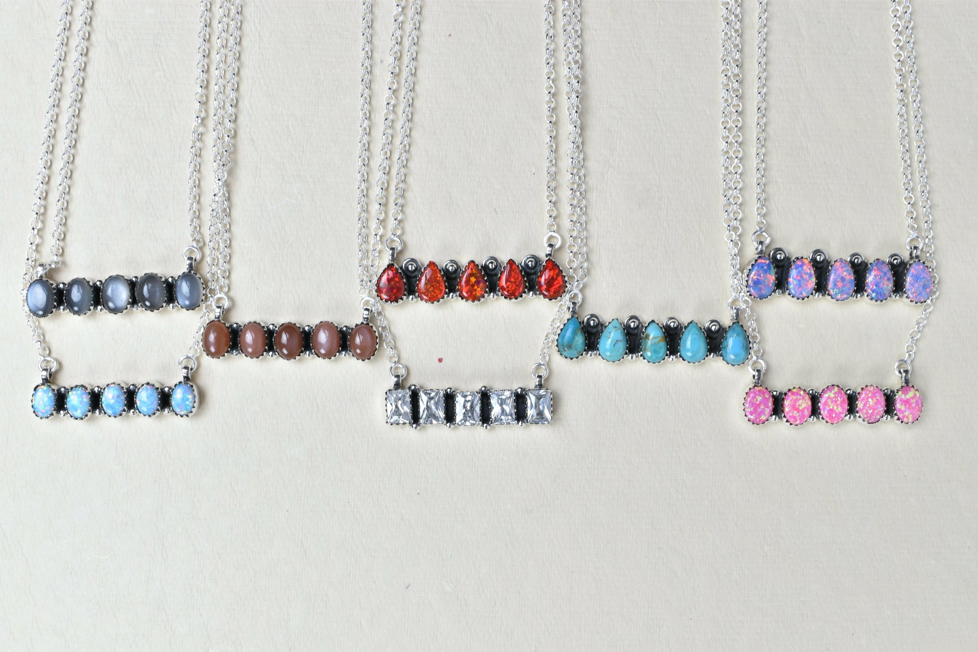 Quintabulous Sterling Silver Necklace-Bar Necklaces-Krush Kandy, Women's Online Fashion Boutique Located in Phoenix, Arizona (Scottsdale Area)