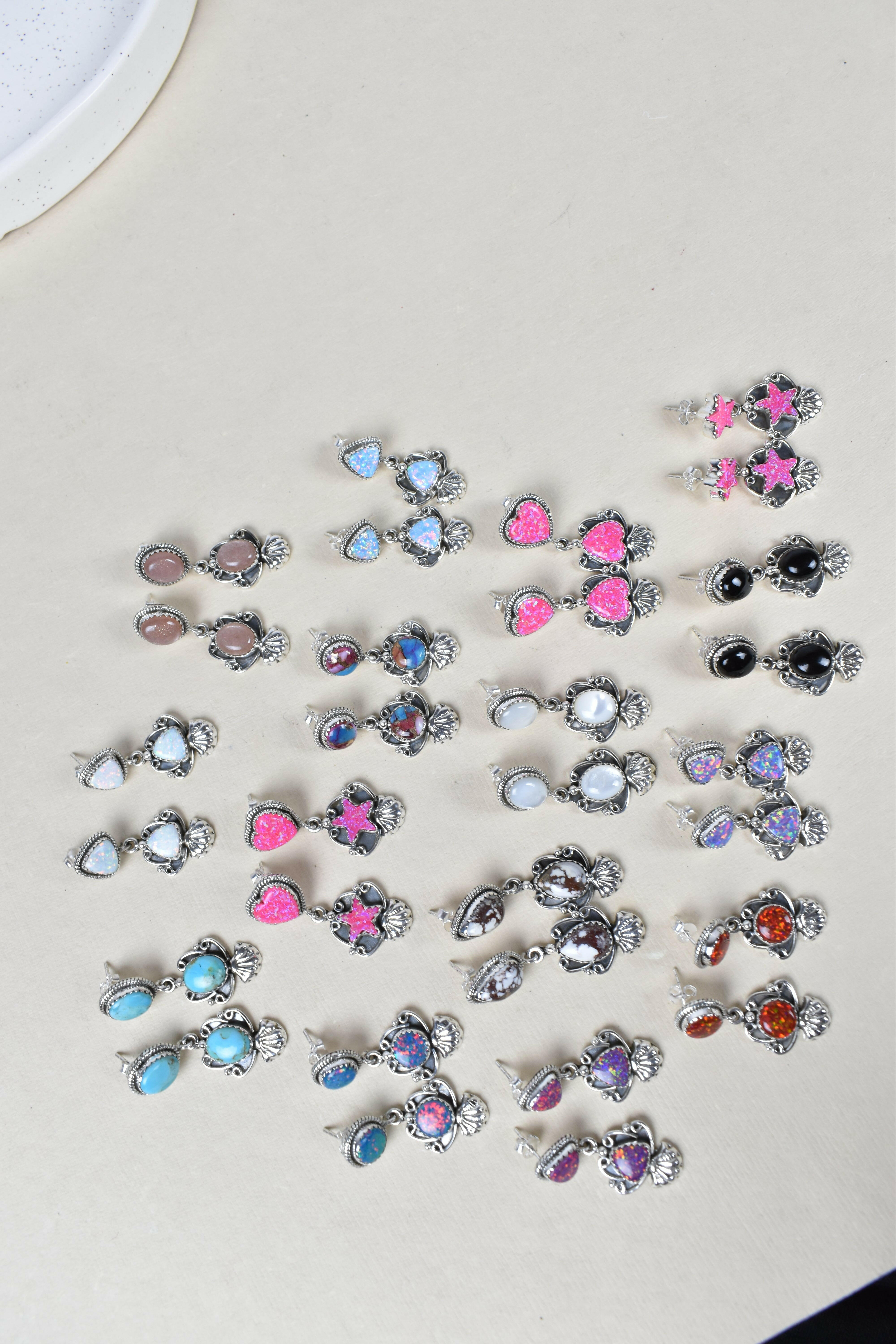 Flounder Fun Earrings-Stud Earrings-Krush Kandy, Women's Online Fashion Boutique Located in Phoenix, Arizona (Scottsdale Area)