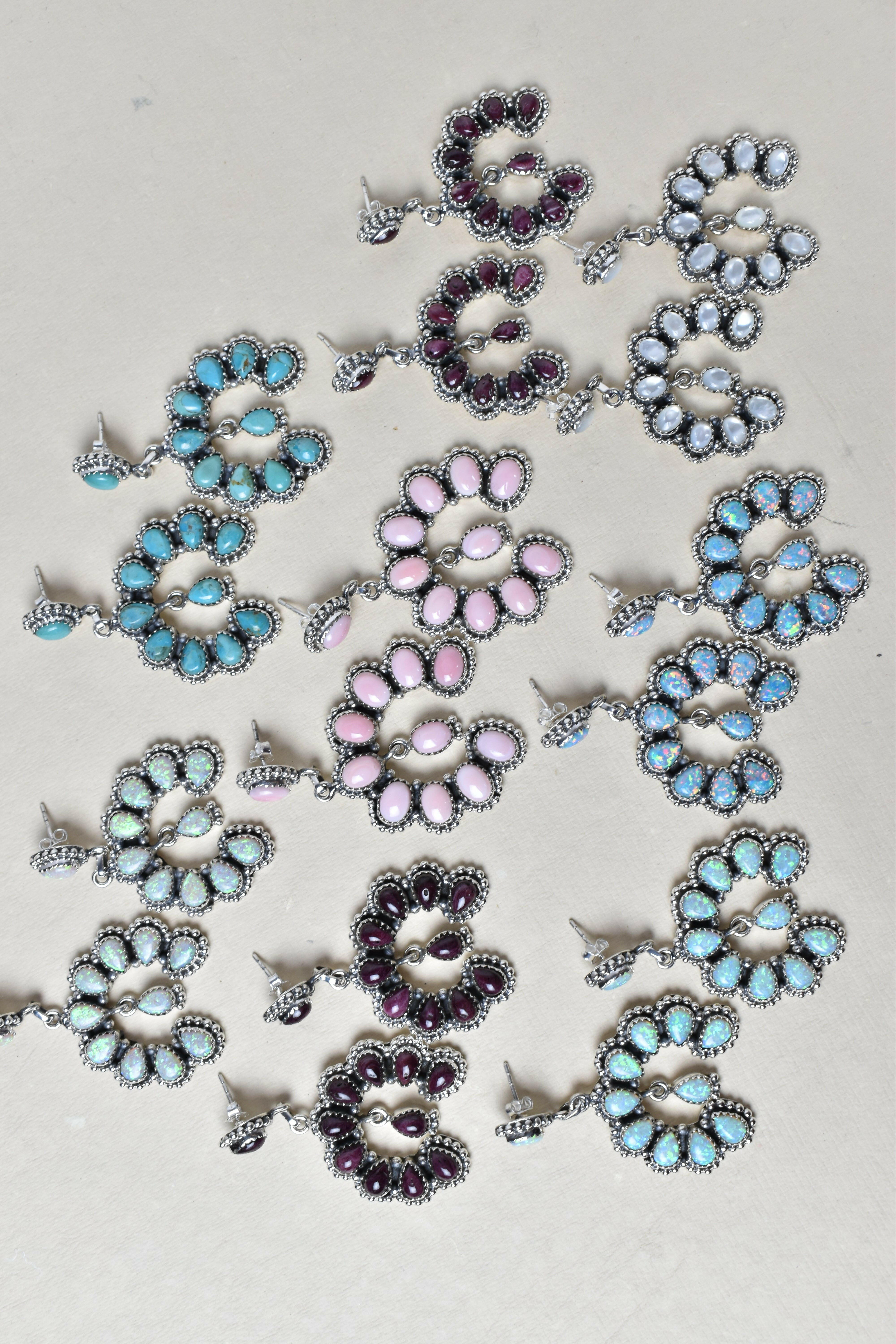 Double Luck Sterling Silver Earrings-Drop Earrings-Krush Kandy, Women's Online Fashion Boutique Located in Phoenix, Arizona (Scottsdale Area)