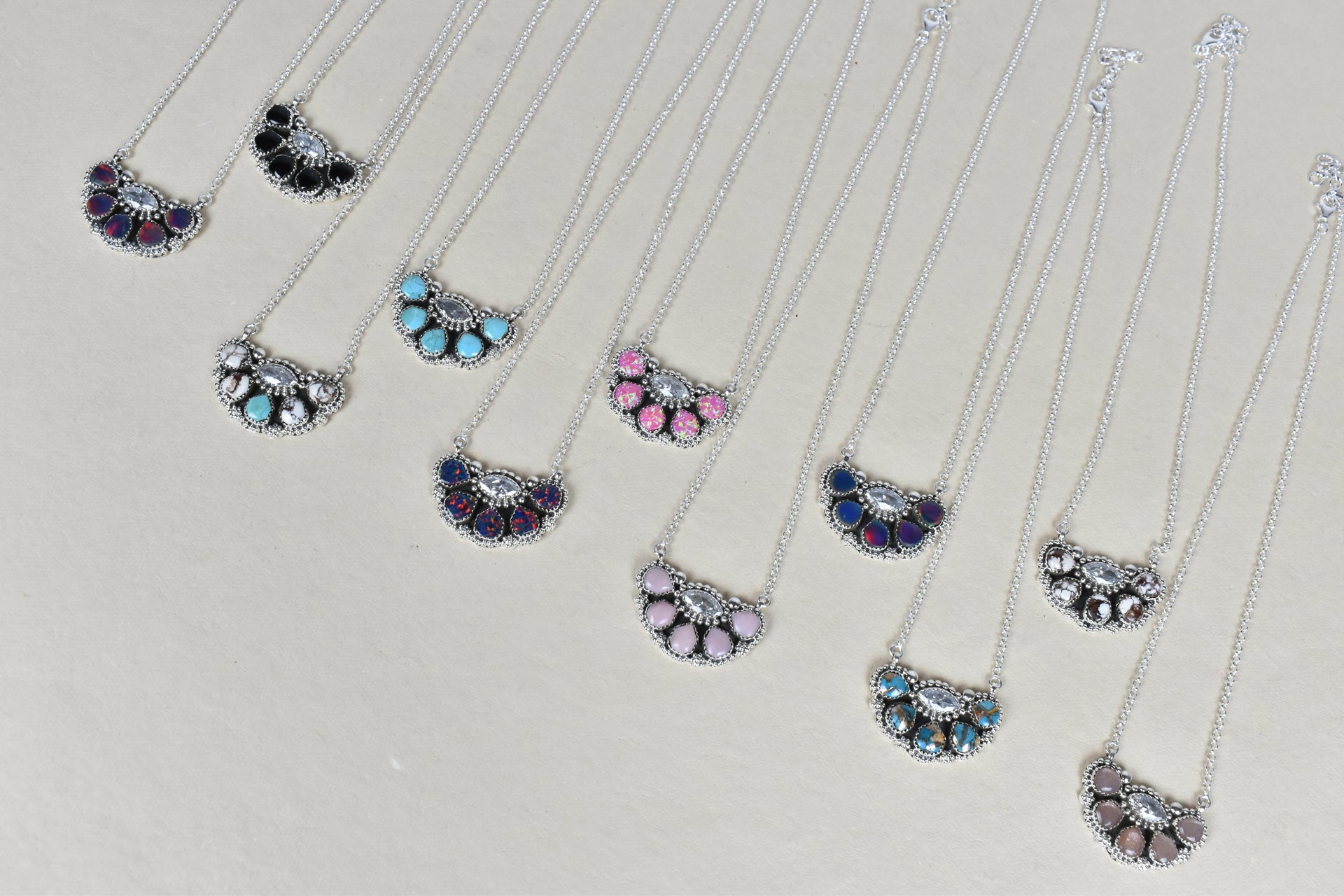 Paw Pad CZ & Stone Necklace-Pendant Necklaces-Krush Kandy, Women's Online Fashion Boutique Located in Phoenix, Arizona (Scottsdale Area)