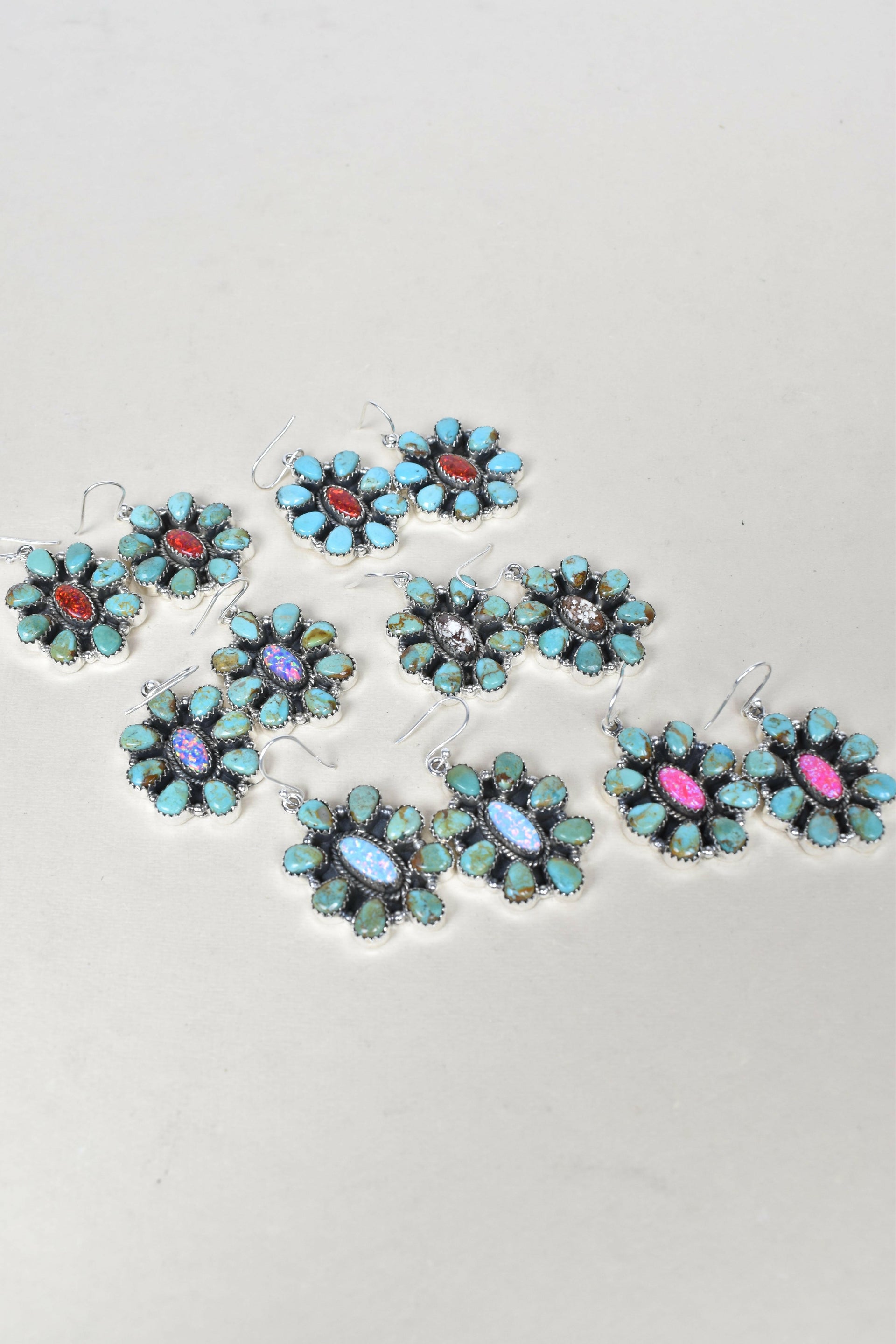 Turquoise Halo Delight Earrings-Drop Earrings-Krush Kandy, Women's Online Fashion Boutique Located in Phoenix, Arizona (Scottsdale Area)